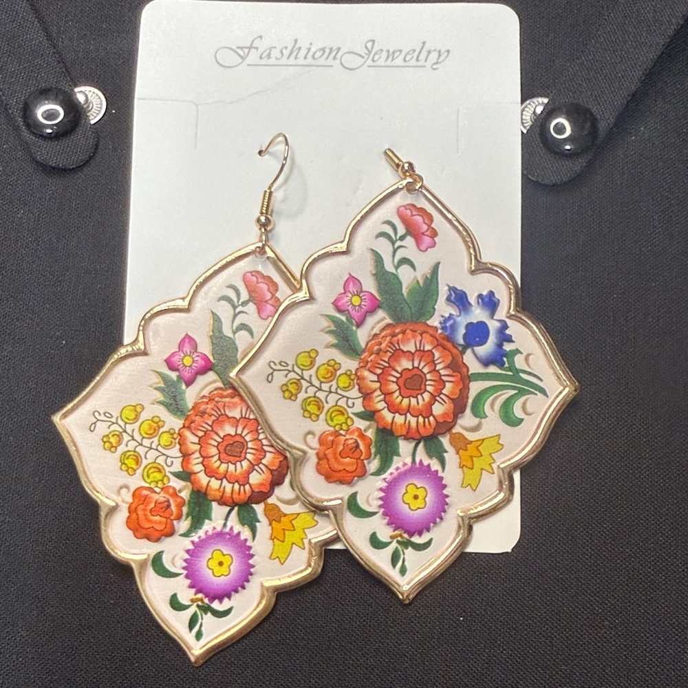 Floral Fashion Jewelry Earrings